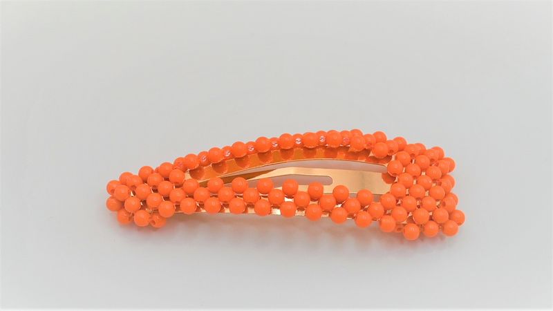 Hårspenne Perle Orange Trekantet