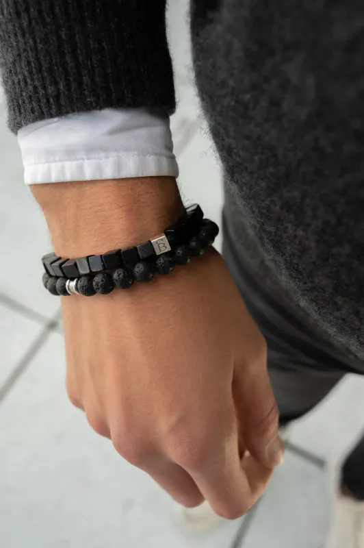 Stones Bracelet Memphis armbånd - Matt Black