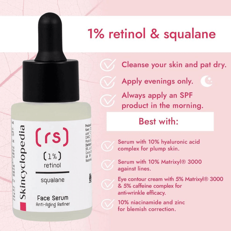 Skincyclopedia Face Serum with 1% Retinol and Squalane (30ml)